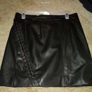 leather skirt